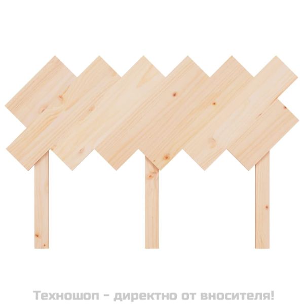 Горна табла за легло, 122,5x3x80,5 см, бор масив