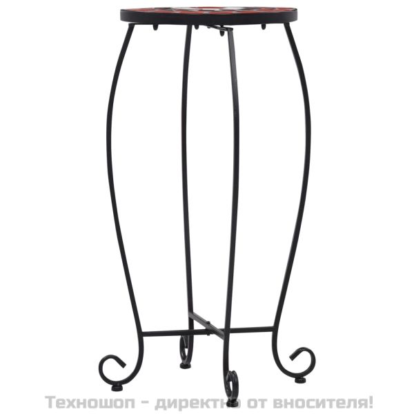 Мозаечни маси, 3 бр, теракота и бяло, керамика