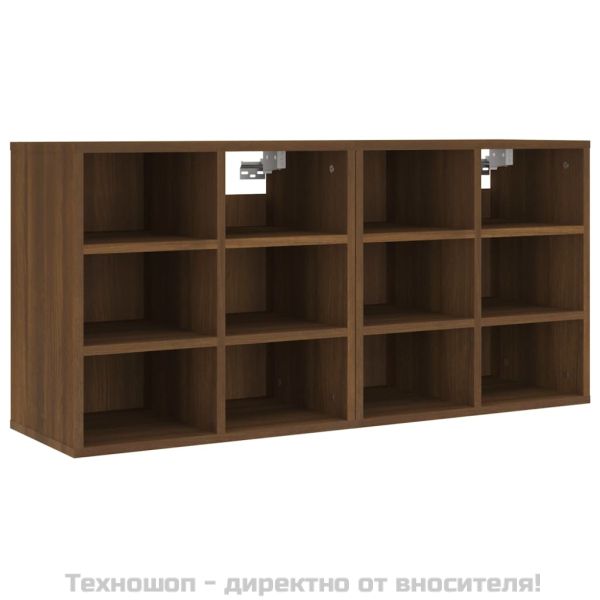 Шкафове за обувки, 2 бр, Кафяв дъб, 52,5x30x50 см