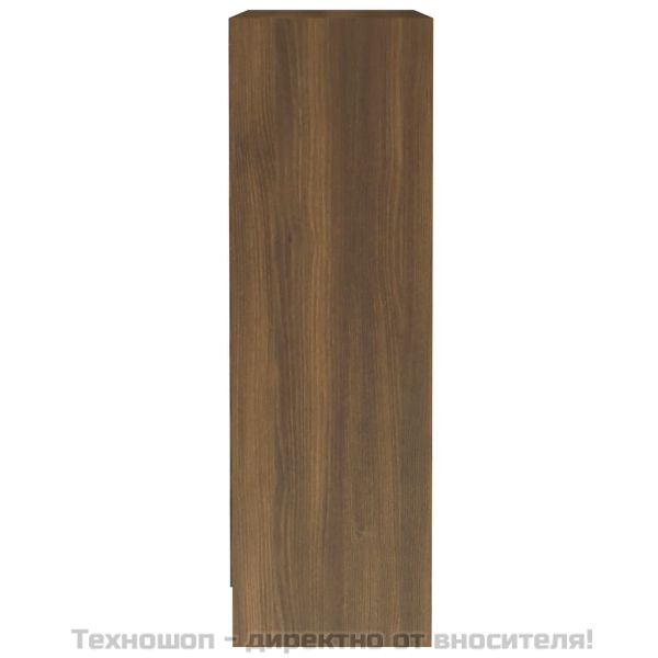 Етажерка за книги, кафяв дъб, 60x24x76 см, инженерно дърво