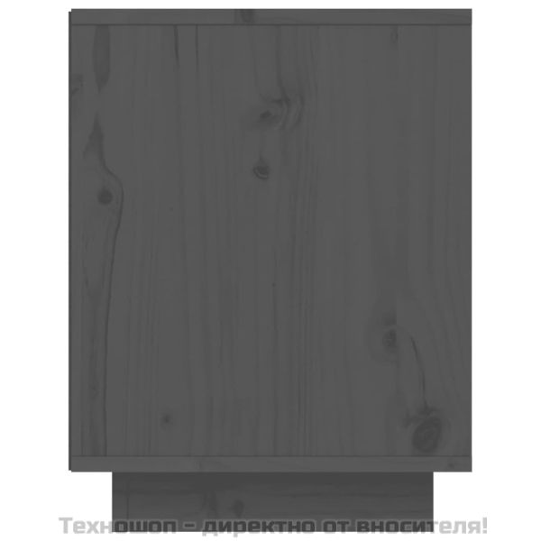 Шкаф за обувки, сив, 60x34x45 см, бор масив