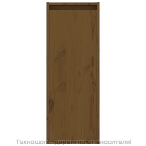 Стенни шкафове, 2 бр, меденокафяви, 30x30x80 см, бор масив