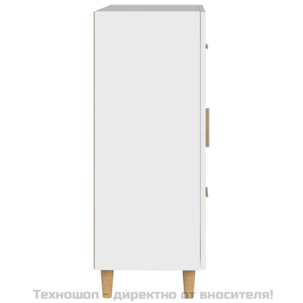 Сайдборд, бял, 69,5x34x90 см, инженерно дърво
