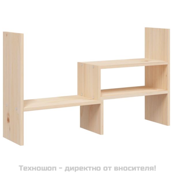 Поставка за монитор, (39-72)x17x43 см, бор масив