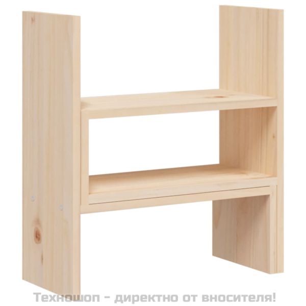 Поставка за монитор, (39-72)x17x43 см, бор масив