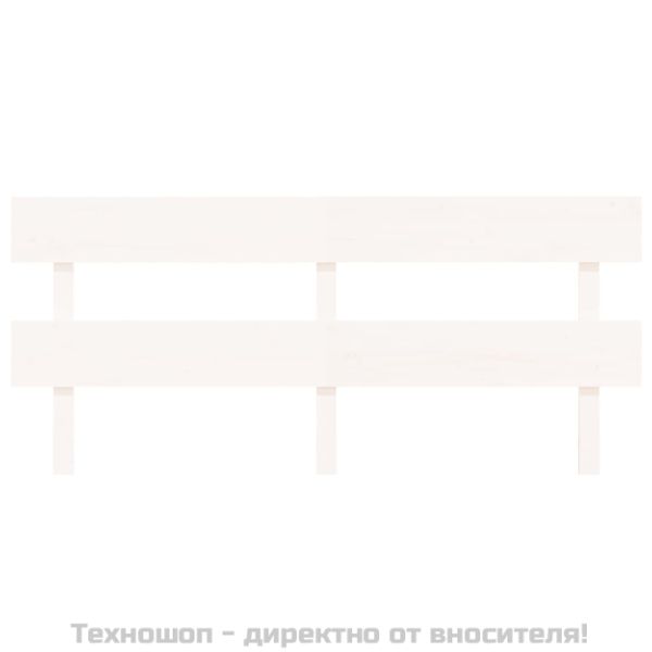 Горна табла за легло, бяла, 184x3x81 см, бор масив