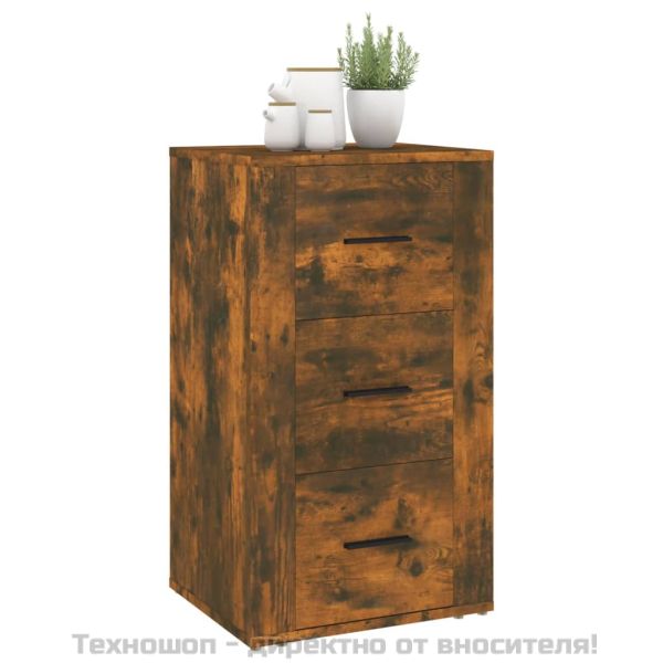 Сайдборд, опушен дъб, 40x33x70 см, инженерно дърво