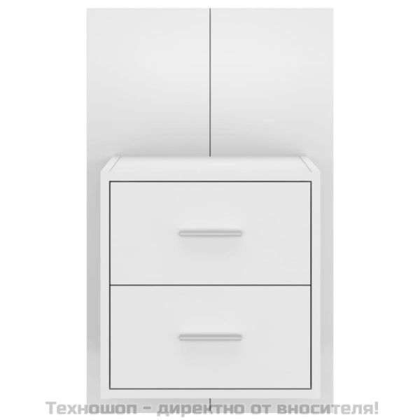 Нощно шкафче за стенен монтаж, бяло