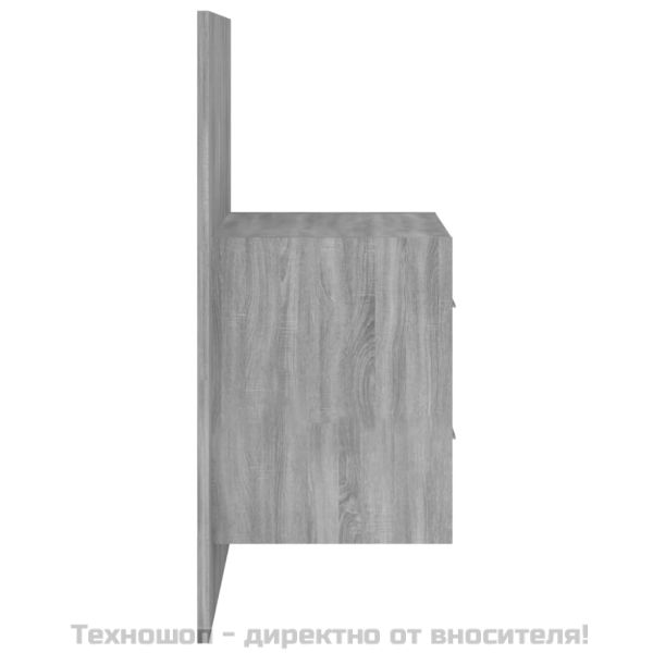 Нощно шкафче за стенен монтаж, сив сонома