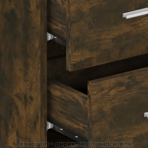 Нощно шкафче за стенен монтаж, опушен дъб