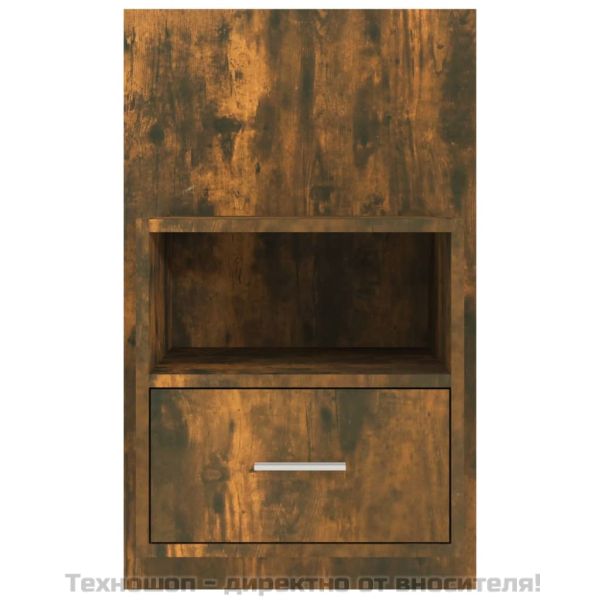 Нощно шкафче за стенен монтаж, опушен дъб