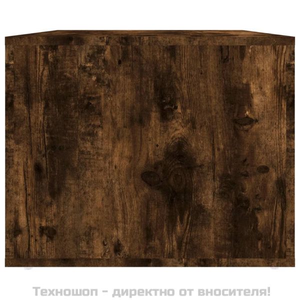 Кафе маса, опушен дъб, 80x50x40 см, инженерно дърво