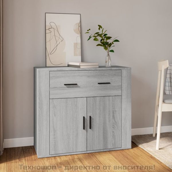 Сайдборд, сив сонома, 80x33x70 см, инженерно дърво