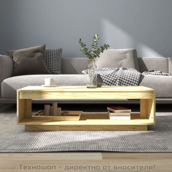 Маса за кафе, 110x50x33,5 см, борово дърво масив