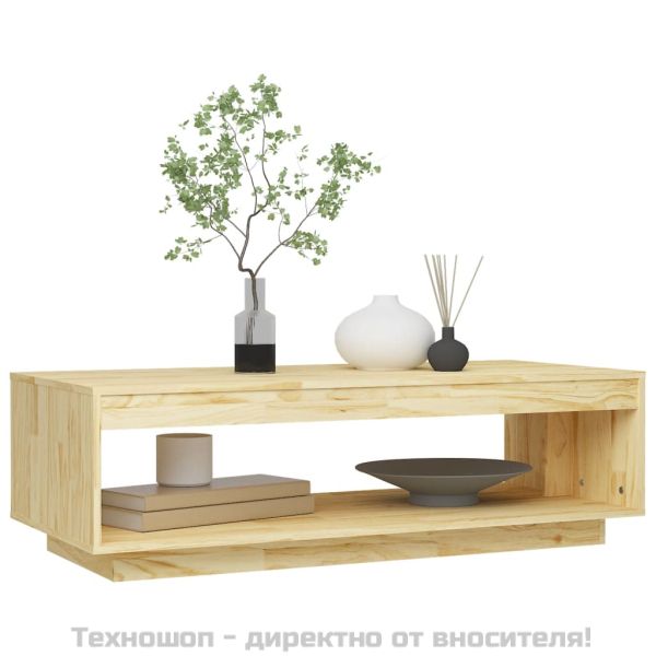 Маса за кафе, 110x50x33,5 см, борово дърво масив