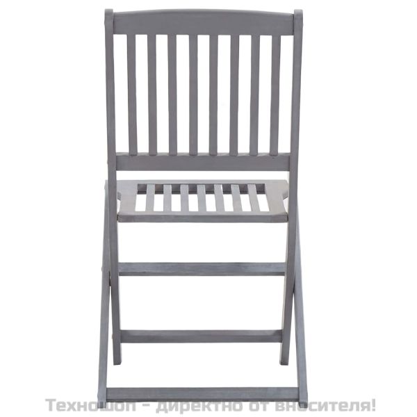 Сгъваеми градински столове, 4 бр, акация масив