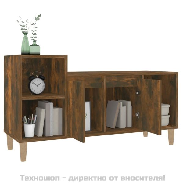 ТB шкаф, опушен дъб, 100x35x55 см, инженерно дърво