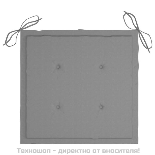 Възглавници за столове 4 бр сиви 40x40x4 см Оксфорд плат