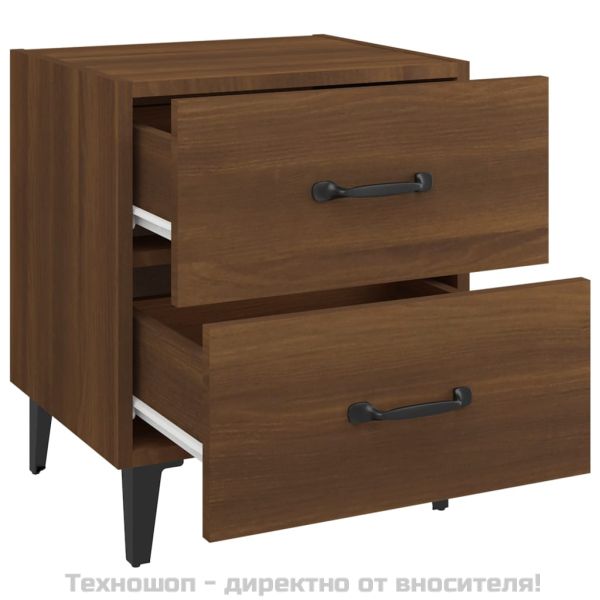 Нощни шкафчета, 2 бр, Кафяв дъб, 40x35x47,5 см