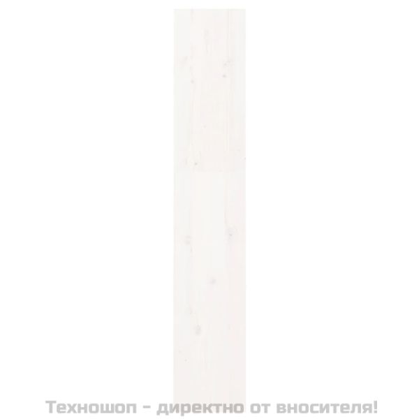 Библиотека/разделител за стая, бяла, 60x30x167,5 см, бор масив