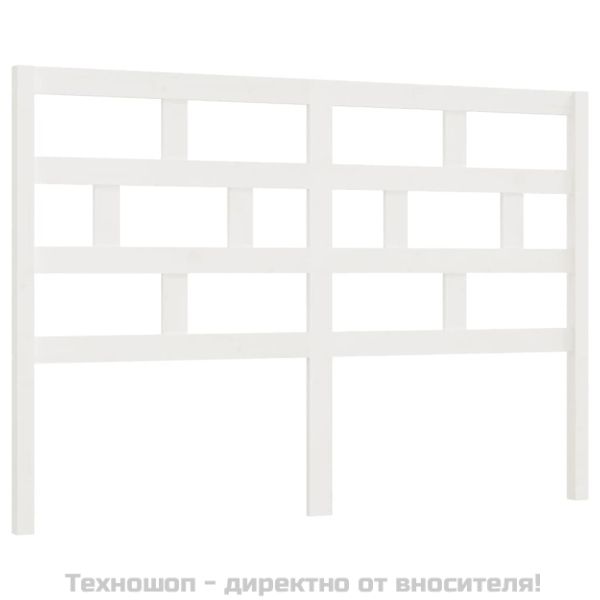 Горна табла за легло, бяла, 166x4x100 см, бор масив