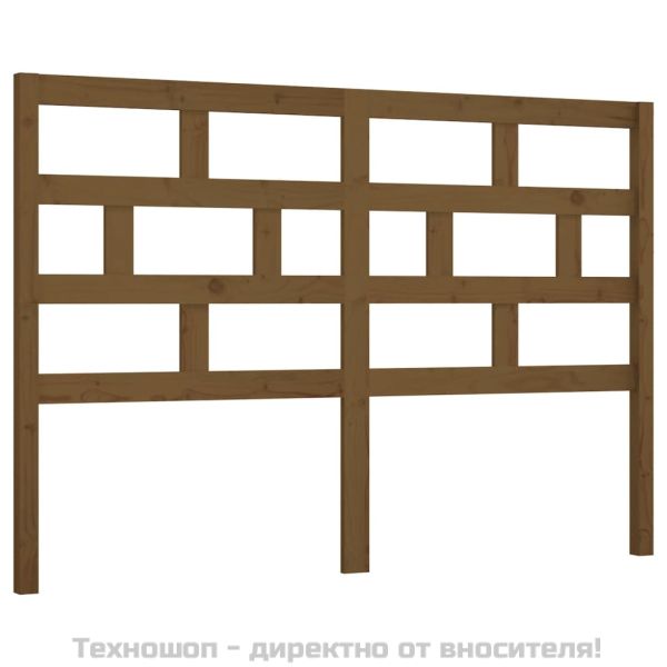 Горна табла за легло, меденокафява, 166x4x100 см, бор масив