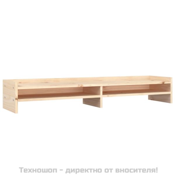 Поставка за монитор, 100x24x16 см, бор масив