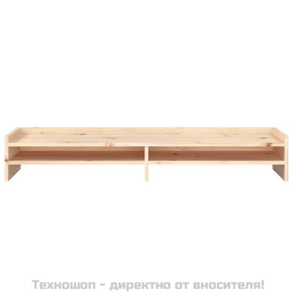 Поставка за монитор, 100x24x16 см, бор масив