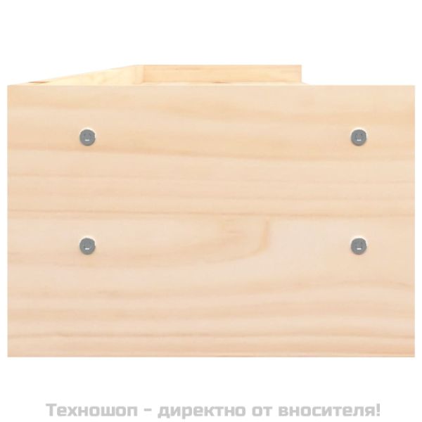 Поставка за монитор, 100x24x16 см, бор масив