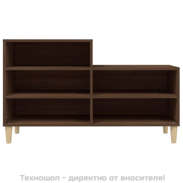 Шкаф за обувки, кафяв дъб, 102x36x60 см, инженерно дърво