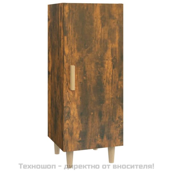 Сайдборд, опушен дъб, 34,5x34x90 см, инженерно дърво