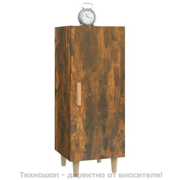 Сайдборд, опушен дъб, 34,5x34x90 см, инженерно дърво