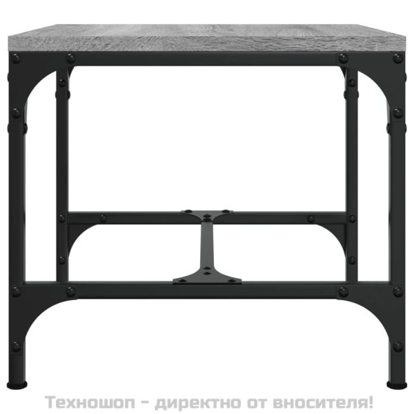 Кафе маса, сив сонома, 50x50x35 см, инженерно дърво