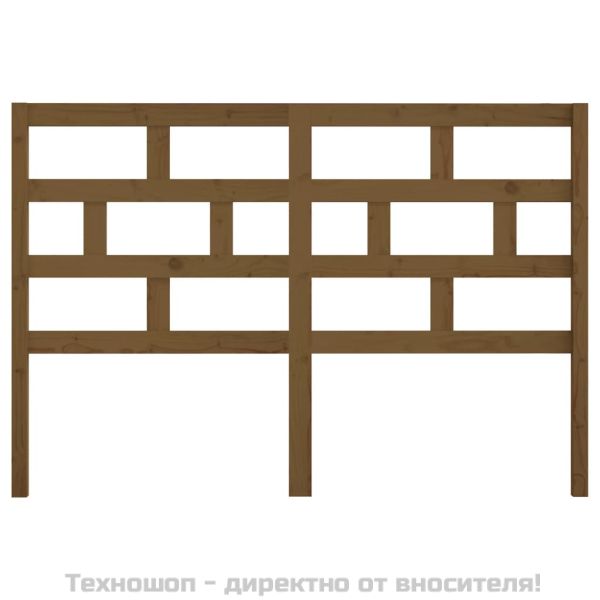 Горна табла за легло, меденокафява, 141x4x100 см, бор масив