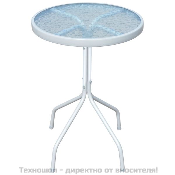 Бистро комплект, 3 части, стомана, черен