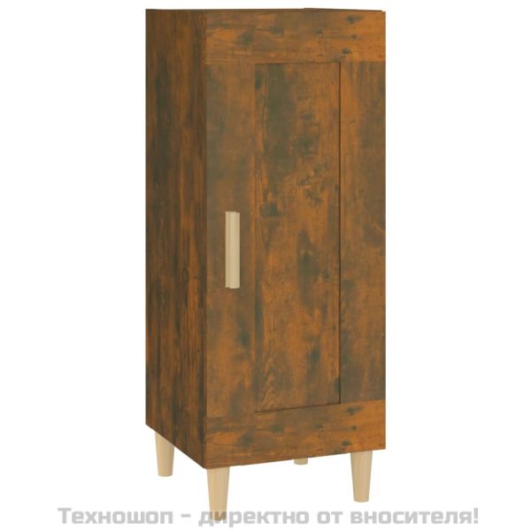 Сайдборд, опушен дъб, 34,5x34x90 см, инженерно дърво