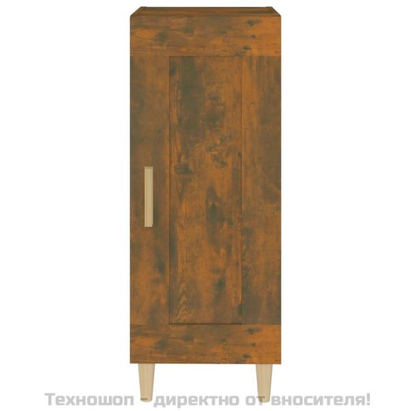 Сайдборд, опушен дъб, 34,5x34x90 см, инженерно дърво