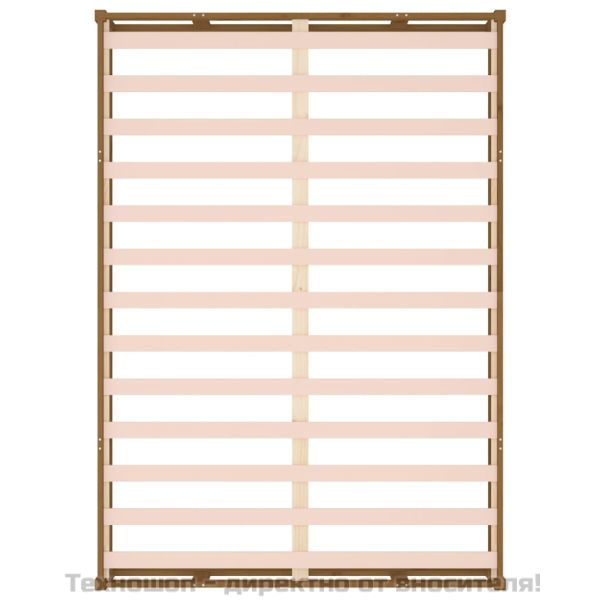 Рамка за легло меденокафяво 120x190 см Small Double дърво масив