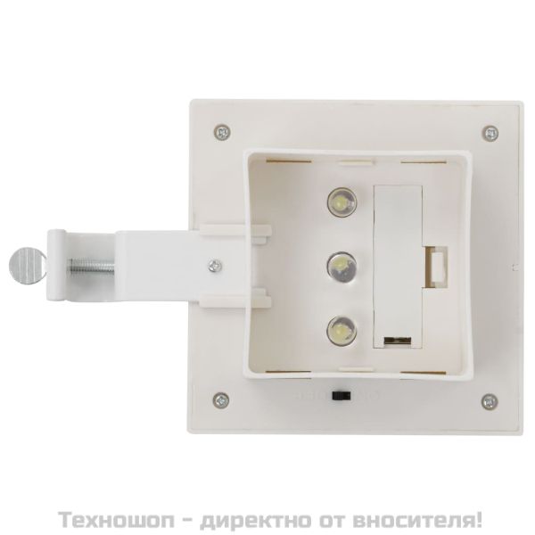 Градински соларни лампи, 6 бр, LED, квадратни, 12 см, бели
