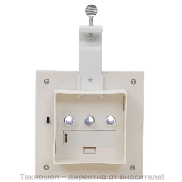 Градински соларни лампи, 6 бр, LED, квадратни, 12 см, бели