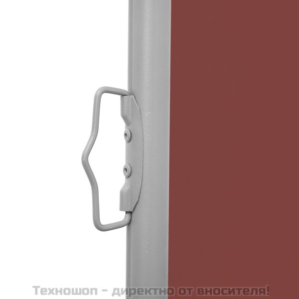 Прибираща се странична тента, кафява, 140x600 см