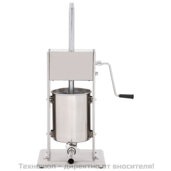 Ръчна пълначка за наденици, сребриста, 10 л, неръждаема стомана