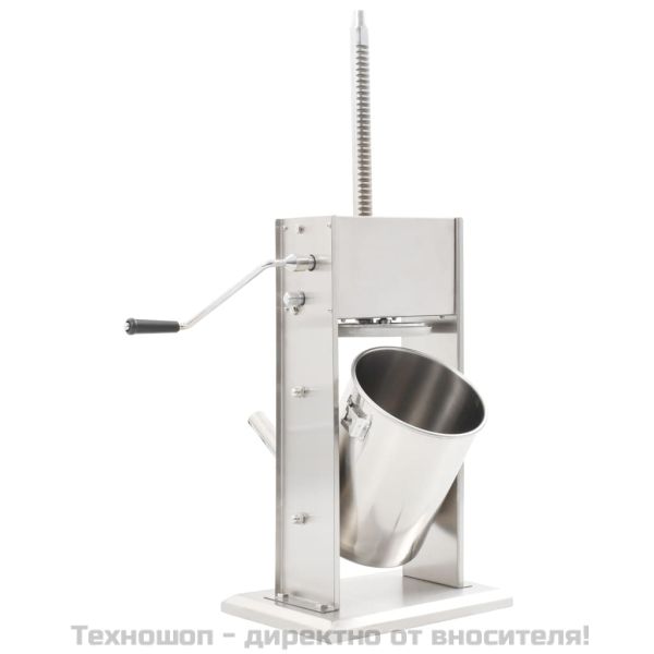 Ръчна пълначка за наденици, сребриста, 10 л, неръждаема стомана