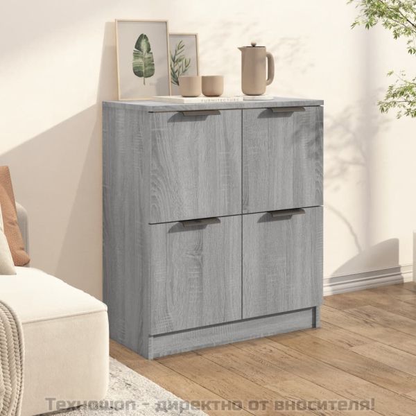 Сайдборд, сив сонома, 60x30x70 см, инженерно дърво