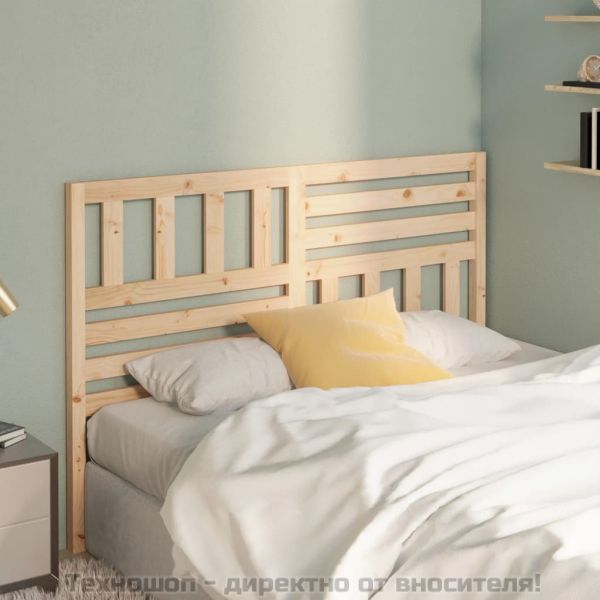 Горна табла за легло, 146x4x100 см, бор масив