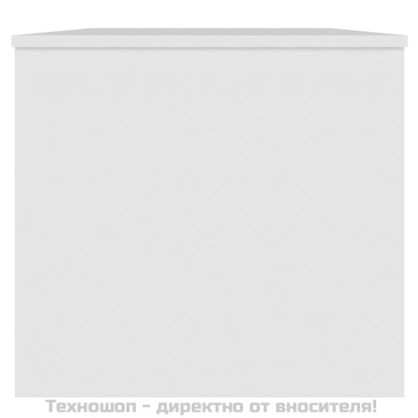 Маса за кафе, бяла, 102x50,5x46,5 см, инженерно дърво
