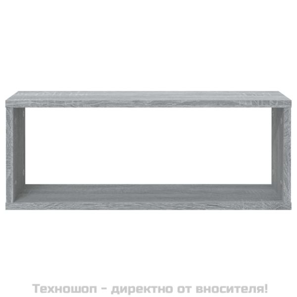 Стенни рафтове, 6 бр, сив сонома, 60x15x23 см, инженерно дърво