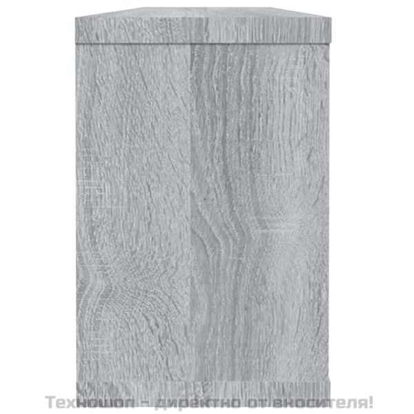 Стенни рафтове, 6 бр, сив сонома, 60x15x23 см, инженерно дърво