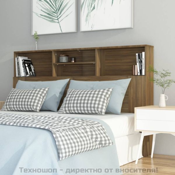 Табла за легло тип шкаф, кафяв дъб, 160x19x103,5 см