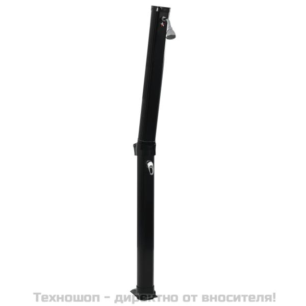 Сгъваем соларен душ, черен, 214 см, 23 л